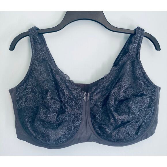 Elila Bra Full Coverage Stretch Lace Gray 42H - Picture 2 of 11